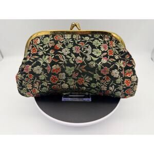 Vintage 1960s Floral Tapestry Handbag - Mid-Century Carpet Bag